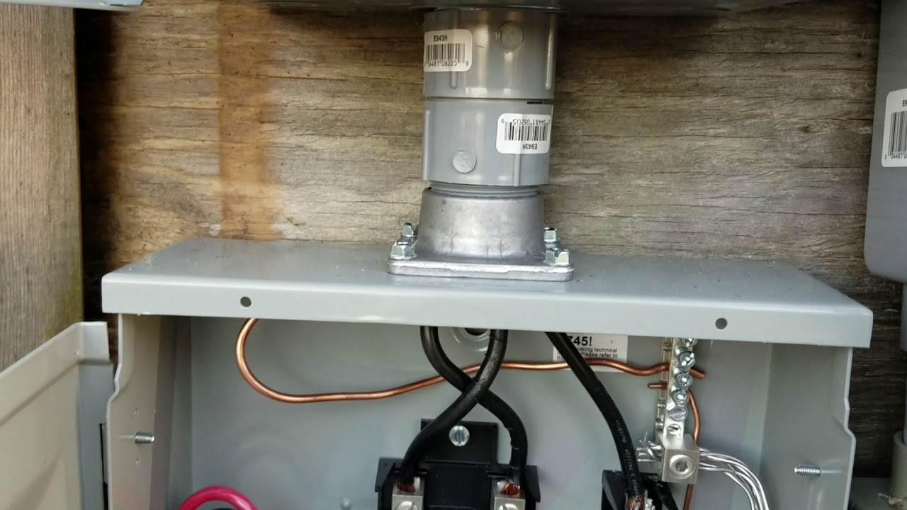 Solar installation.  Meter base wiring overview