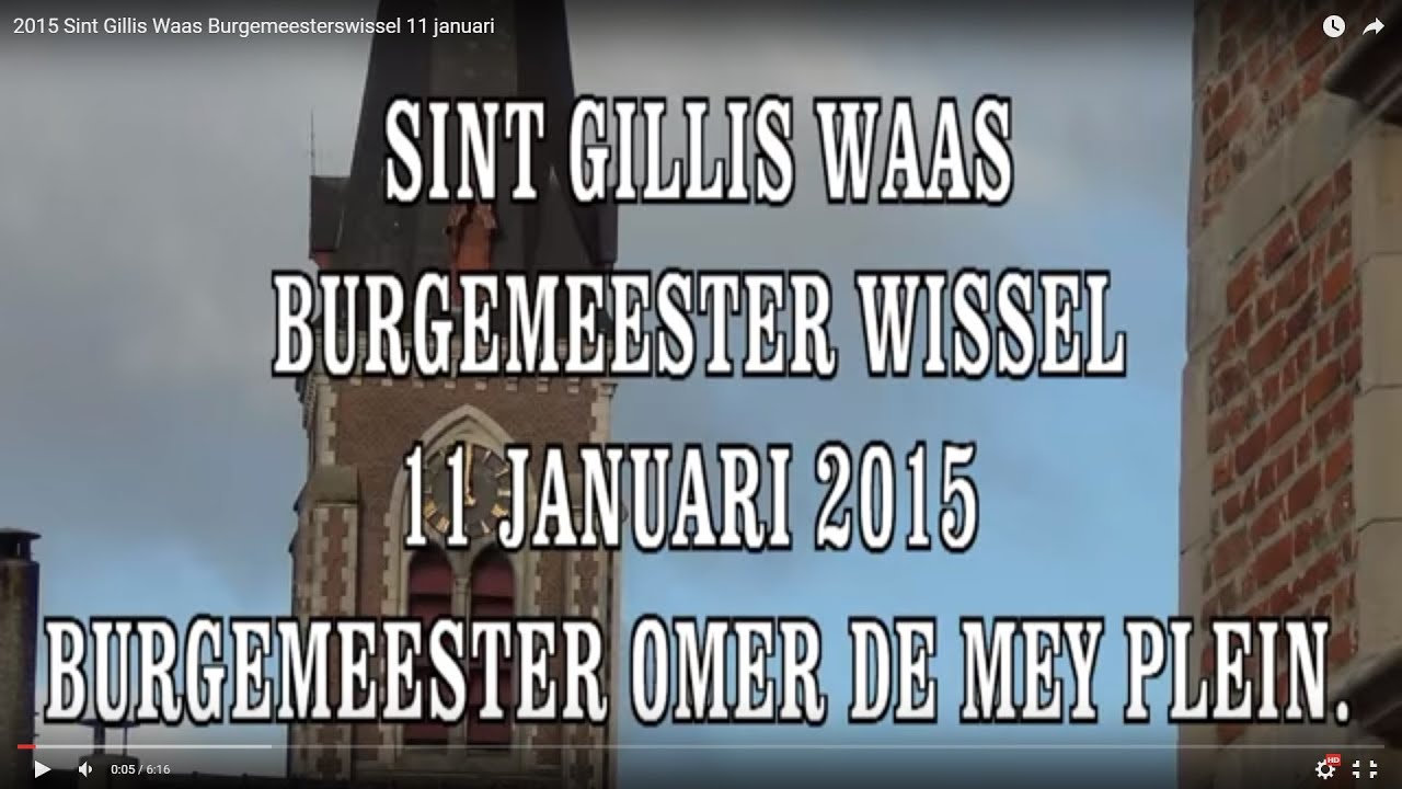 2015 Sint Gillis Waas Burgemeesterswissel 11 januari