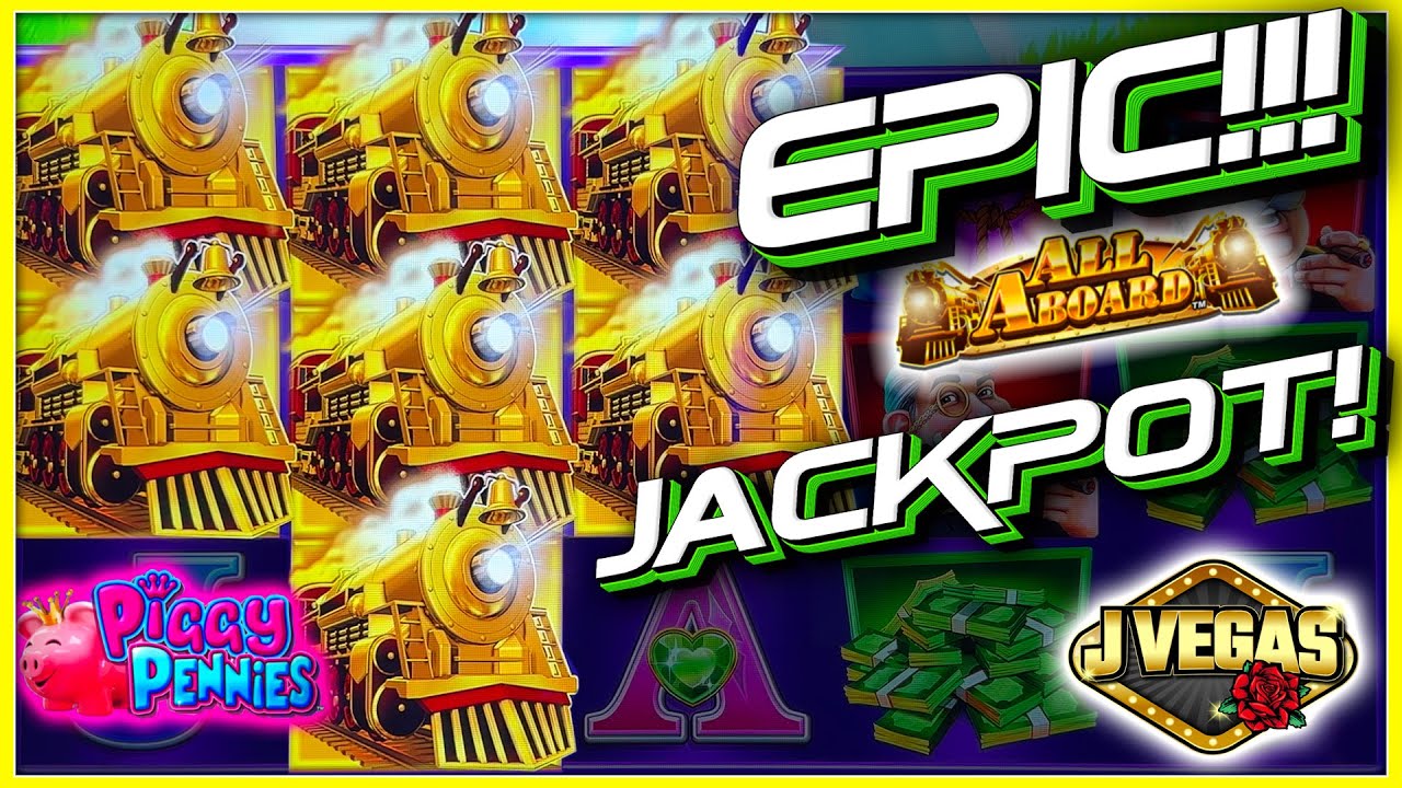 HITTING A JACKPOT WITH FRIENDS! EPIC! SO MANY BONUSES! ALL Aboard Piggy Pennies Slot