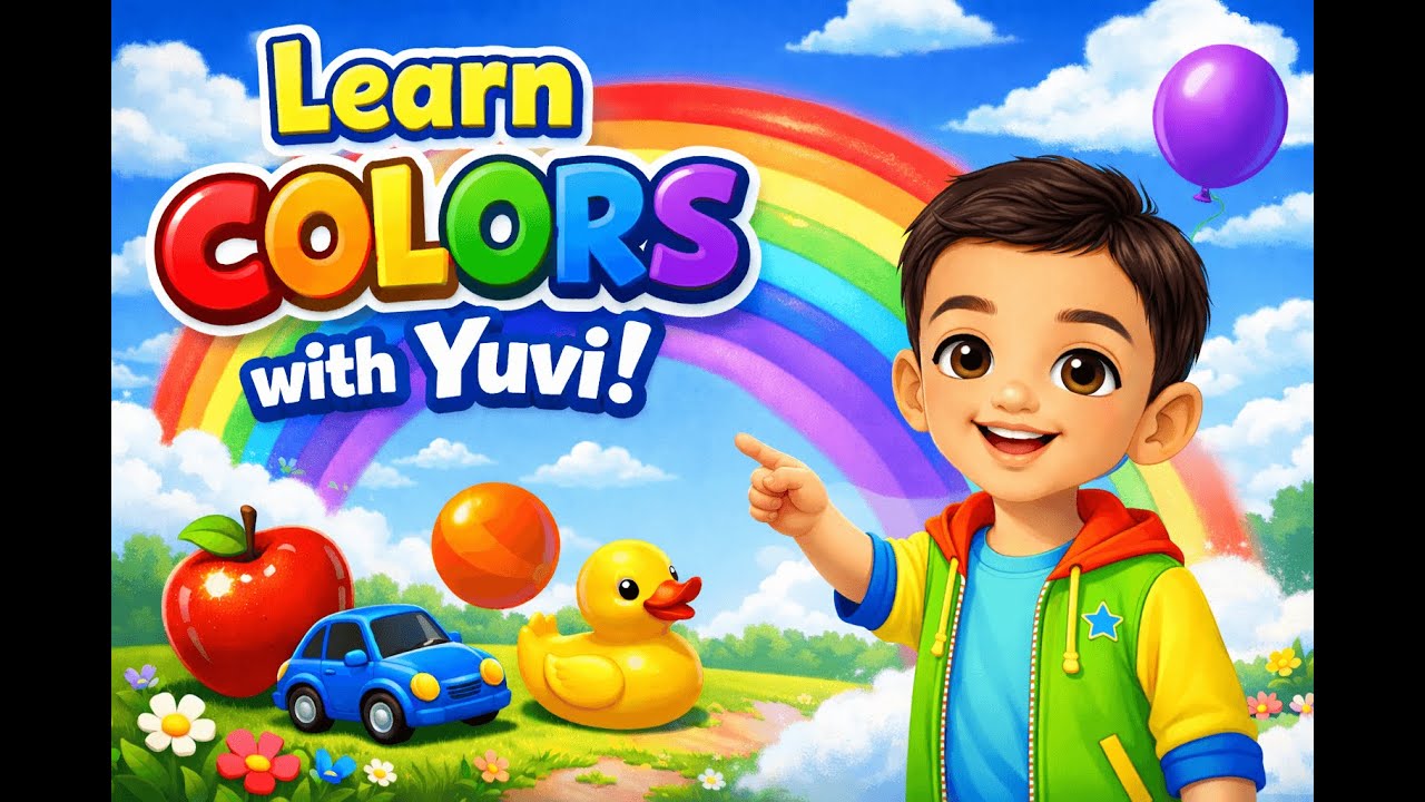 Learn Colors with Yuvi 🌈 | Fun Rainbow Colors for Kids | Kids Learning Video