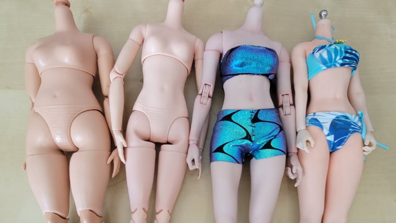 Comparison of 1/6 Scale Doll Bodies - Barbie vs Worldbox 201A vs Phicen S44A
