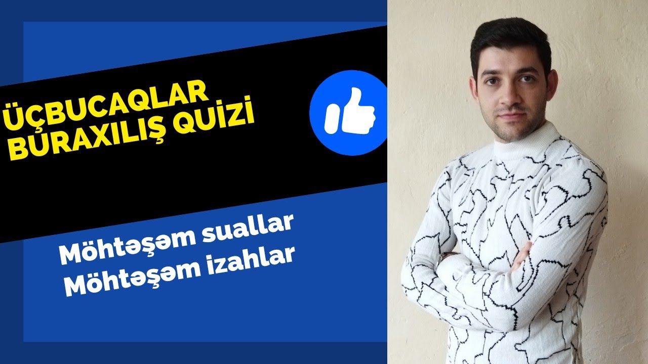 Üçbucaqlar Buraxılış Quizi Möhtəşəm suallar. Möhtəşəm izahlar #riyaziyyat #abituriyent 0705428960
