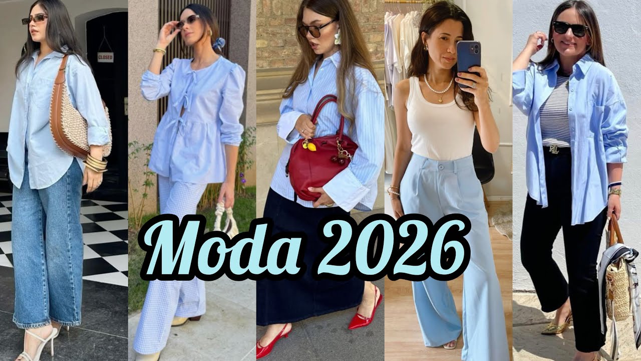 🚨MODA 2026 🩵🩵 OUTFITS en Tendencia | ideas y combinaciones de moda para mujer con el color azul