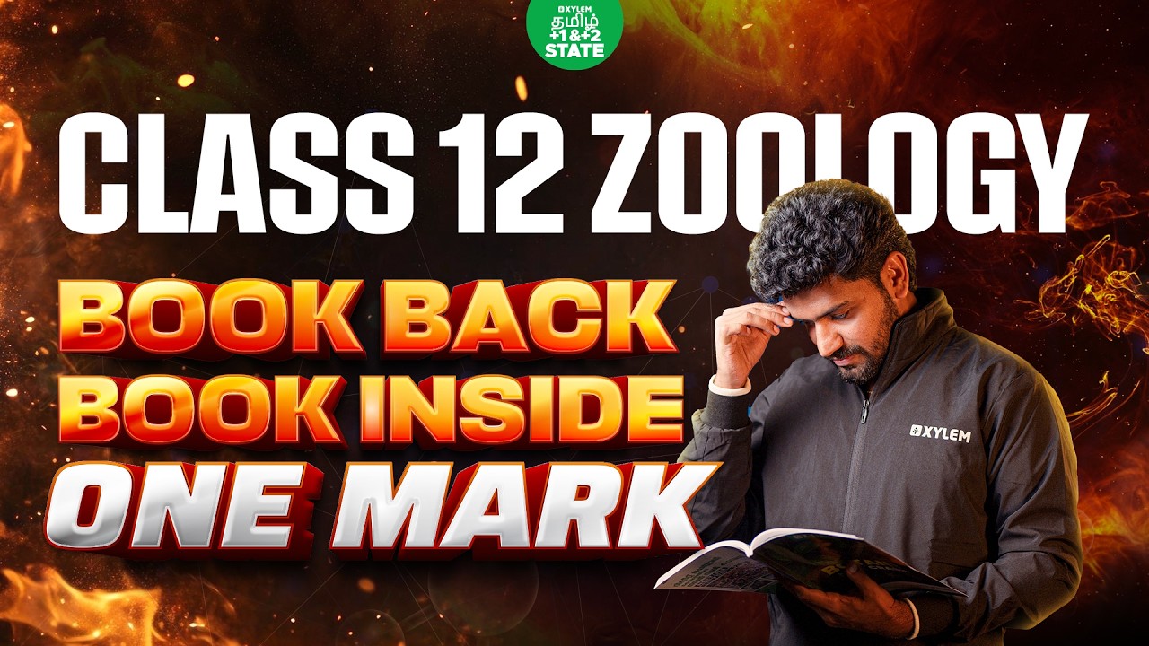 🏃 MARATHON 🔥 Book Back & Book Inside One Marks | Class 12 Zoology | Xylem State 11 & 12 Tamil