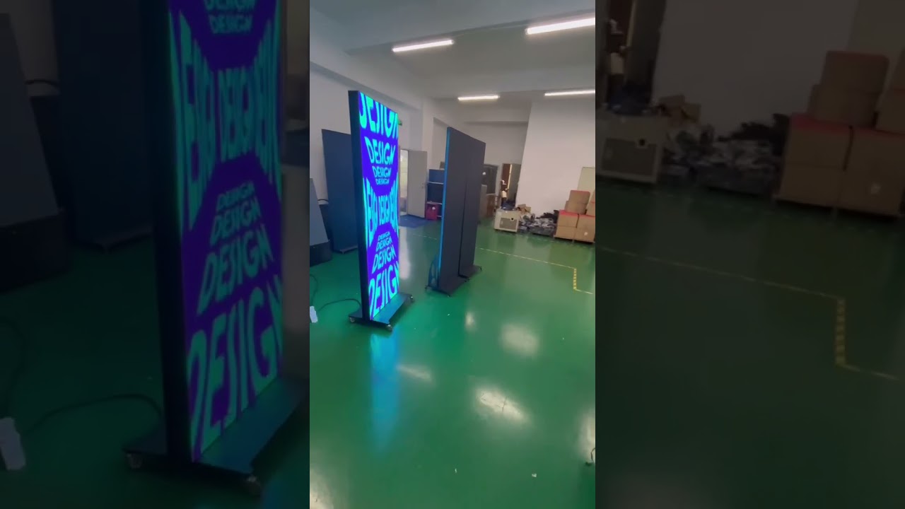 Double Side UHD Full Color Dynamic Floor Standing LED Advertising Display Panel
