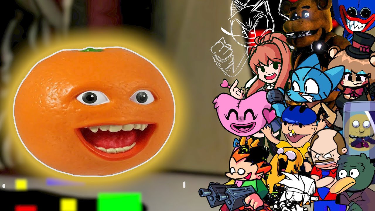 FNF Sliced(Vs Annoying Orange Deformation) But Different Characters Sing It🎵 Everyone (PibbyOrange)
