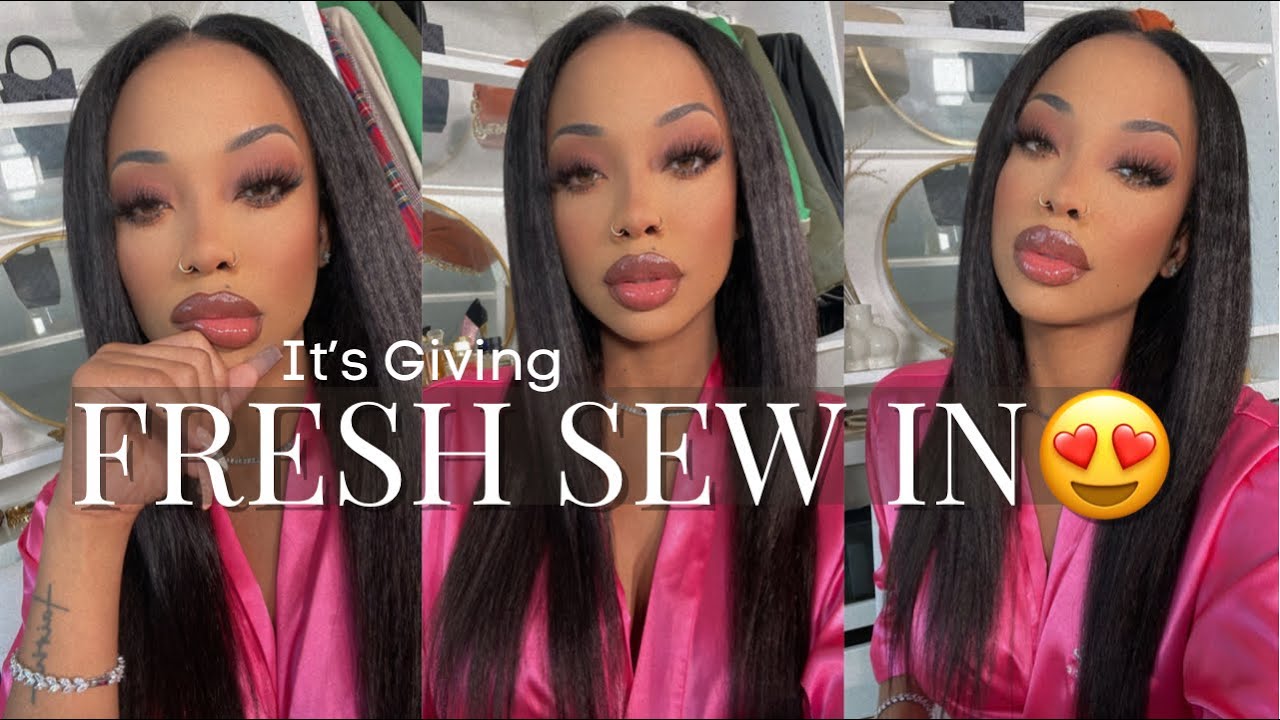 *NEW V-PART WIG| Installing My First Ever V-Part w Natural Hair Leave Out- ft Unice Hair