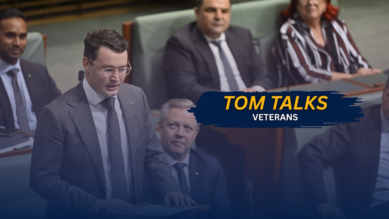 Tom talks Veterans in Canberra