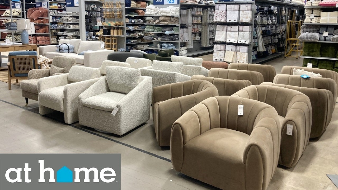 AT HOME FURNITURE ARMCHAIRS SOFAS COUCHES TABLES DECOR SHOP WITH ME SHOPPING STORE WALK THROUGH