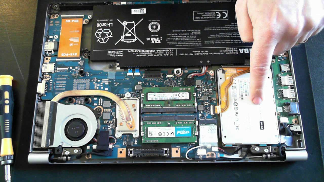 Разборка ультрабука Toshiba Z40