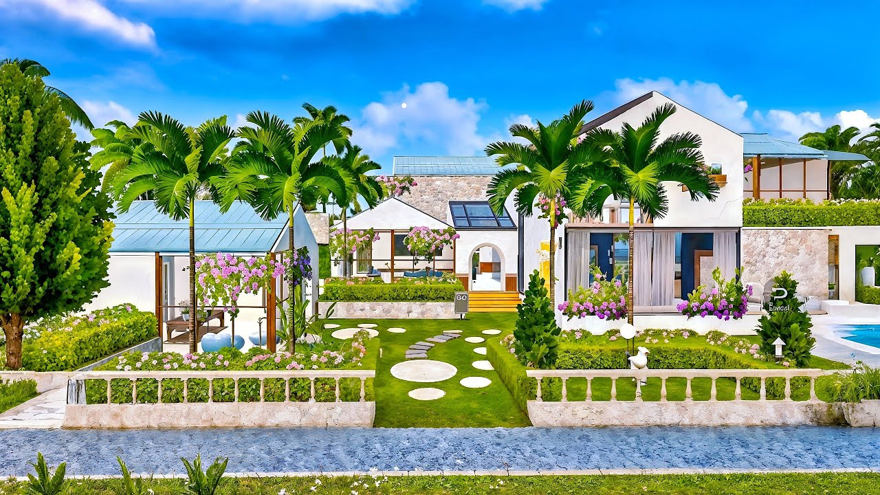 Realistic PUBG House Design for Level 30-34 | With Garden & Pool 🔥😍