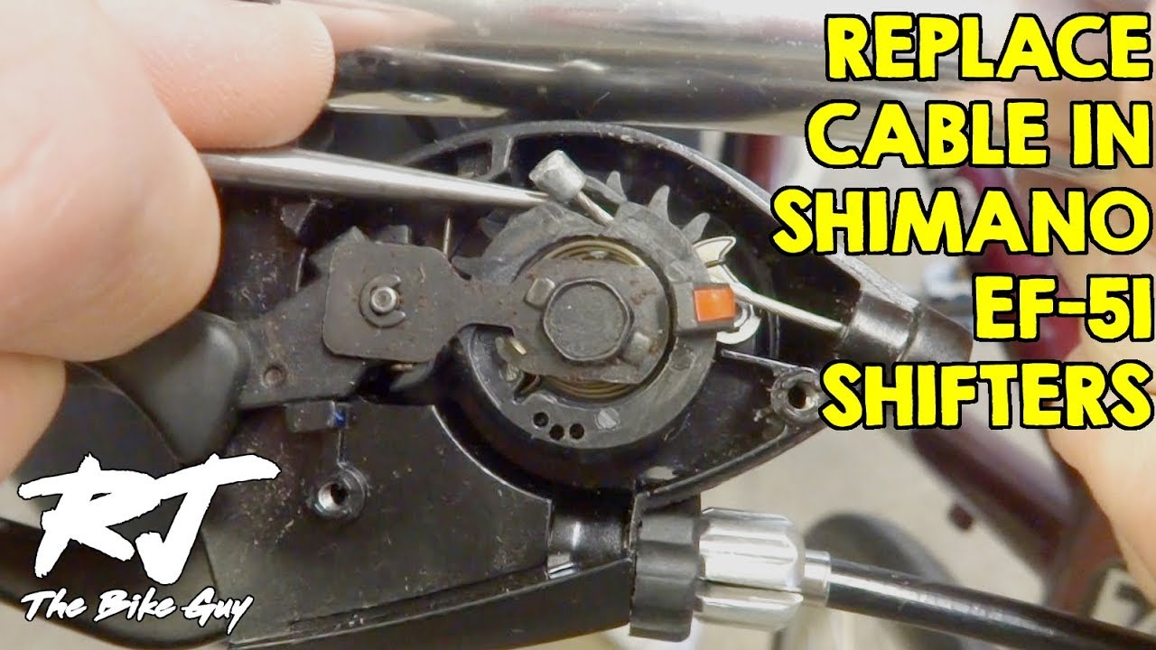 Замена троса переключения передач в триггерных манетках Shimano EF-51