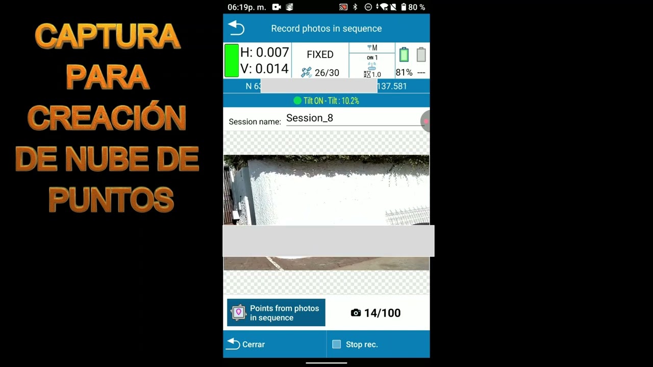S999, STONEX. Captura punto inaccesible, Generación nube puntos, Replanteo con Cámaras