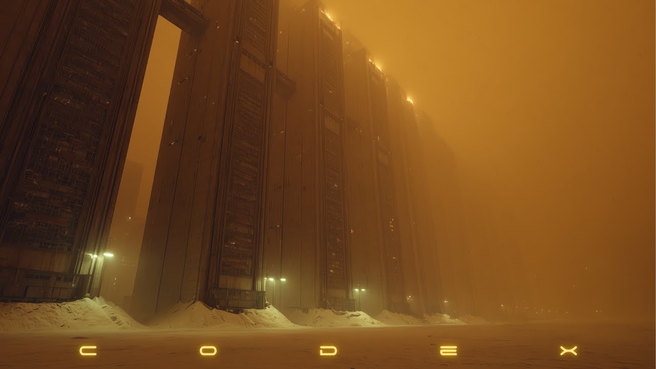 CODEX: Winter Blade Runner Ambience | Focus & Sleep Cyberpunk Ambient | Massive Sci-Fi Soundscape