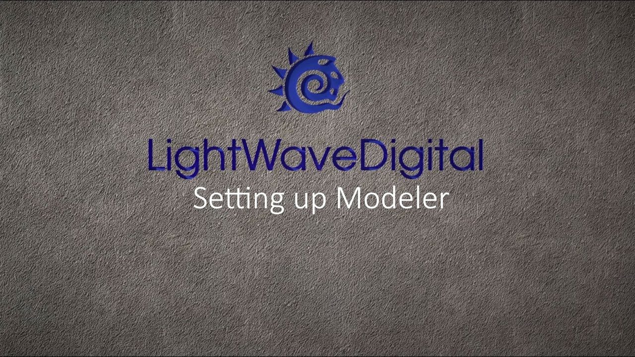 Lightwave 3D  -  Modeler set up