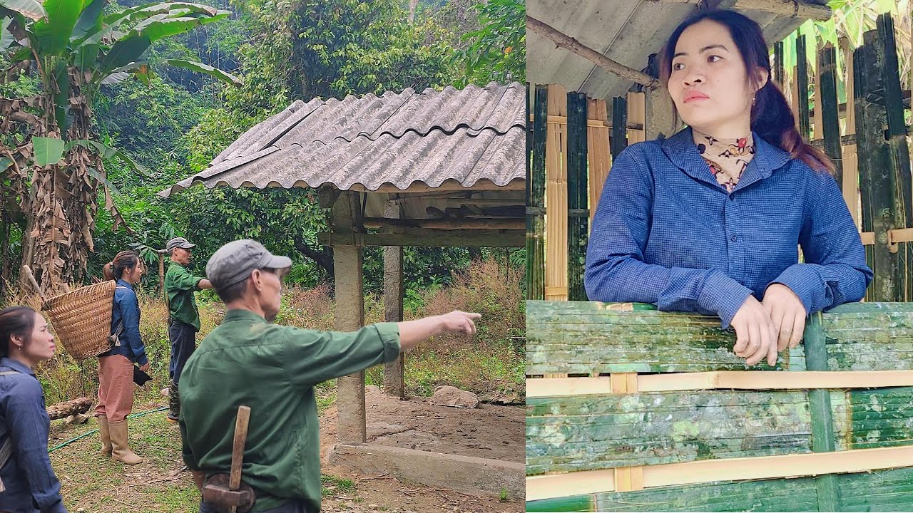 The Poor Girl Transforms an Abandoned House into a Home with Bamboo
