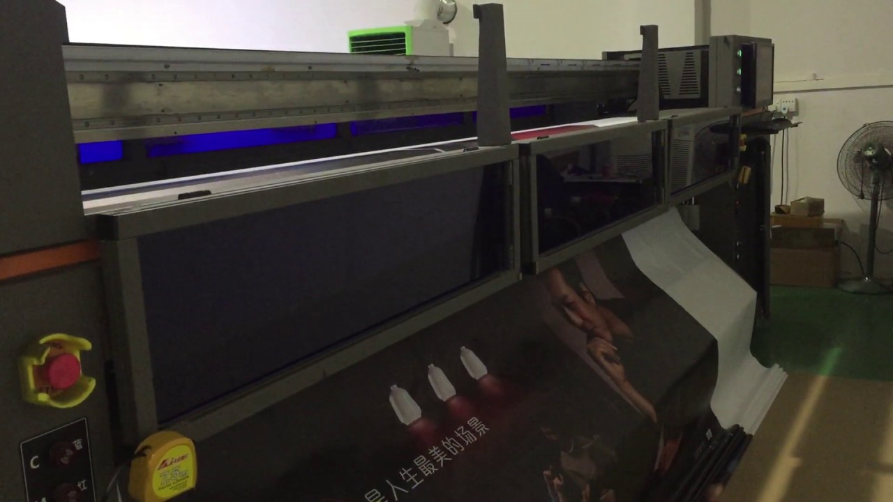 320cm  width uv printer on printing process onto pvc stretch ceiling film