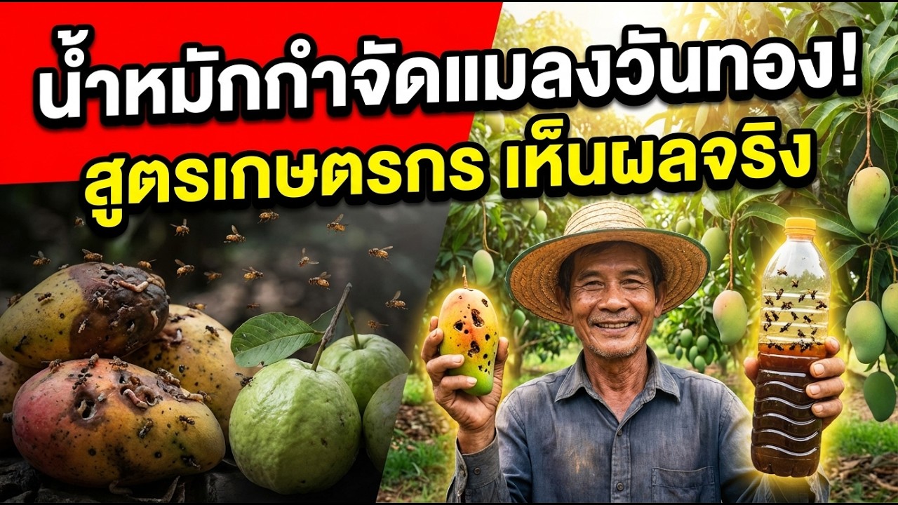 น้ำหมักกำจัดแมลงวันทอง แบบเกษตรกรตัวจริง