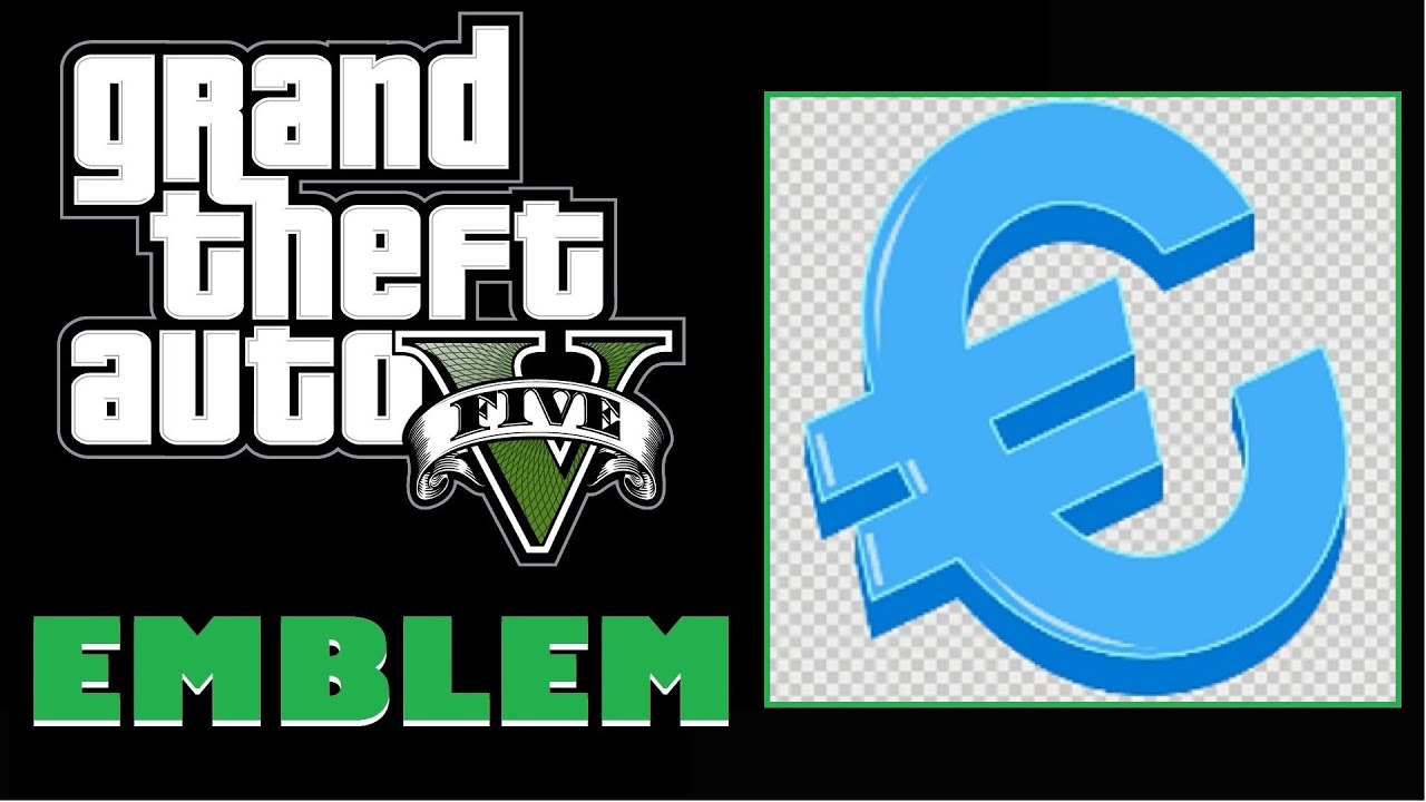Grand Theft Auto 5 / GTA 5 / GTA V : Euro Sign Emblem Tutorial
