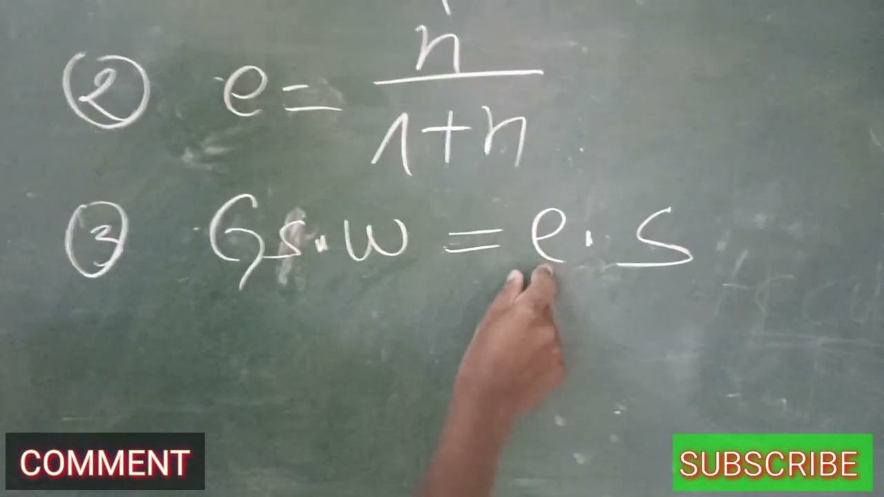 BASIC FORMULA IN SOIL MECHANICS