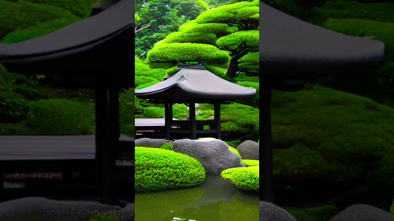 Relaxing Japanese garden zen music. Meditation music 🧘&zwj;♂️,study music