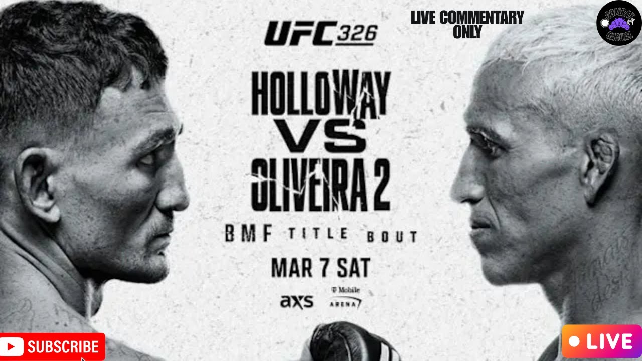 UFC 326 Holloway vs Olivera BMF Title Match | LIVE MMA Fight Companion