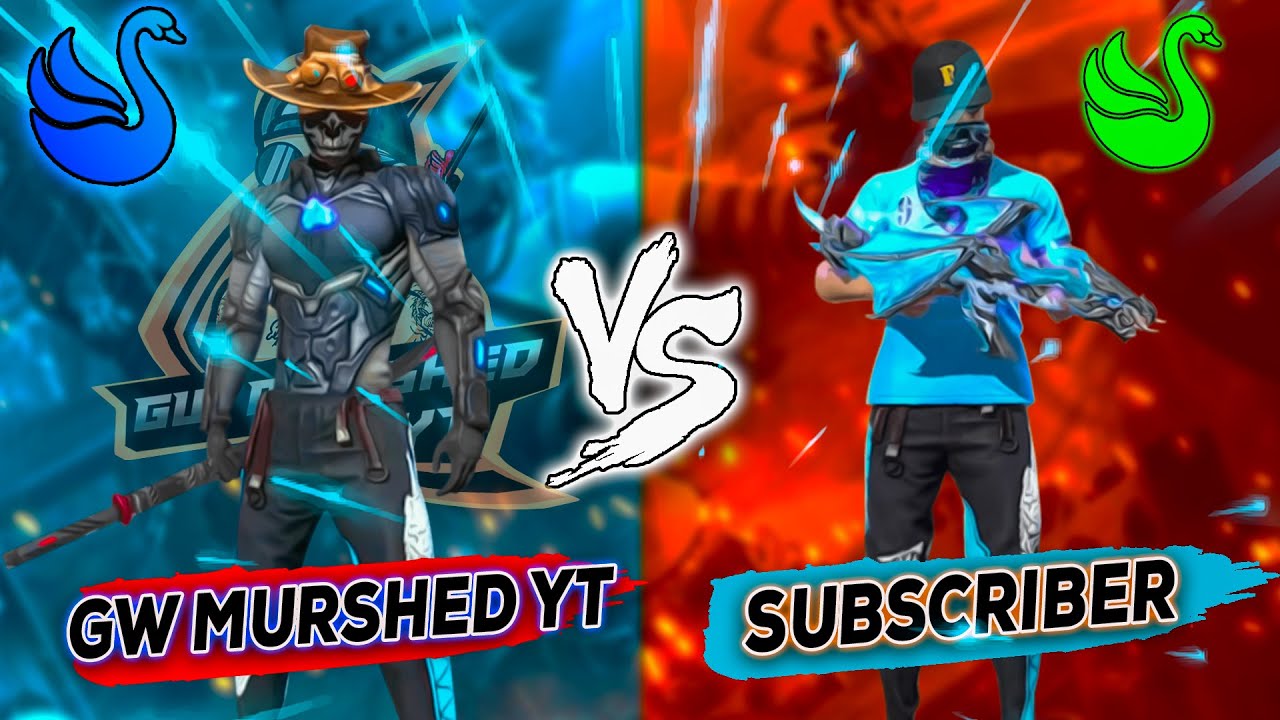 GamingwithMurshed YT VS SUBSCRIBER  FREE FIRE CUSTOM 1V1 🔥 SMARTGAGA VS SMARTGAGA 💖 LOW END PC 😱