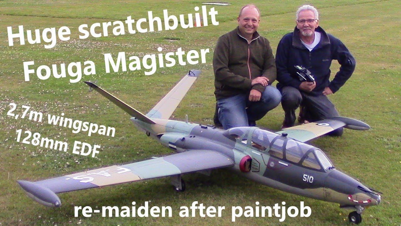 1/4.5 Scale scratch build Fouga Magister EDF remaiden after painting