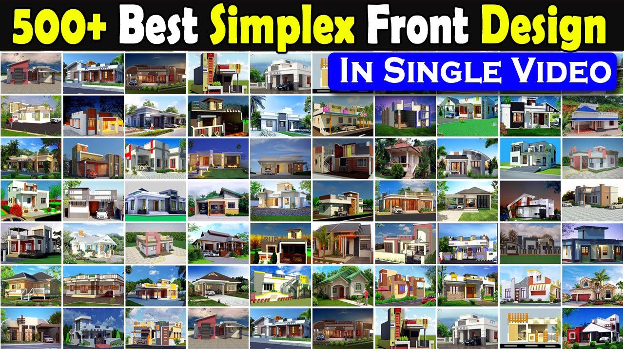 500+ Simplex Front 3D Elevation Designs in One Video || small latest Simplex house front elevation