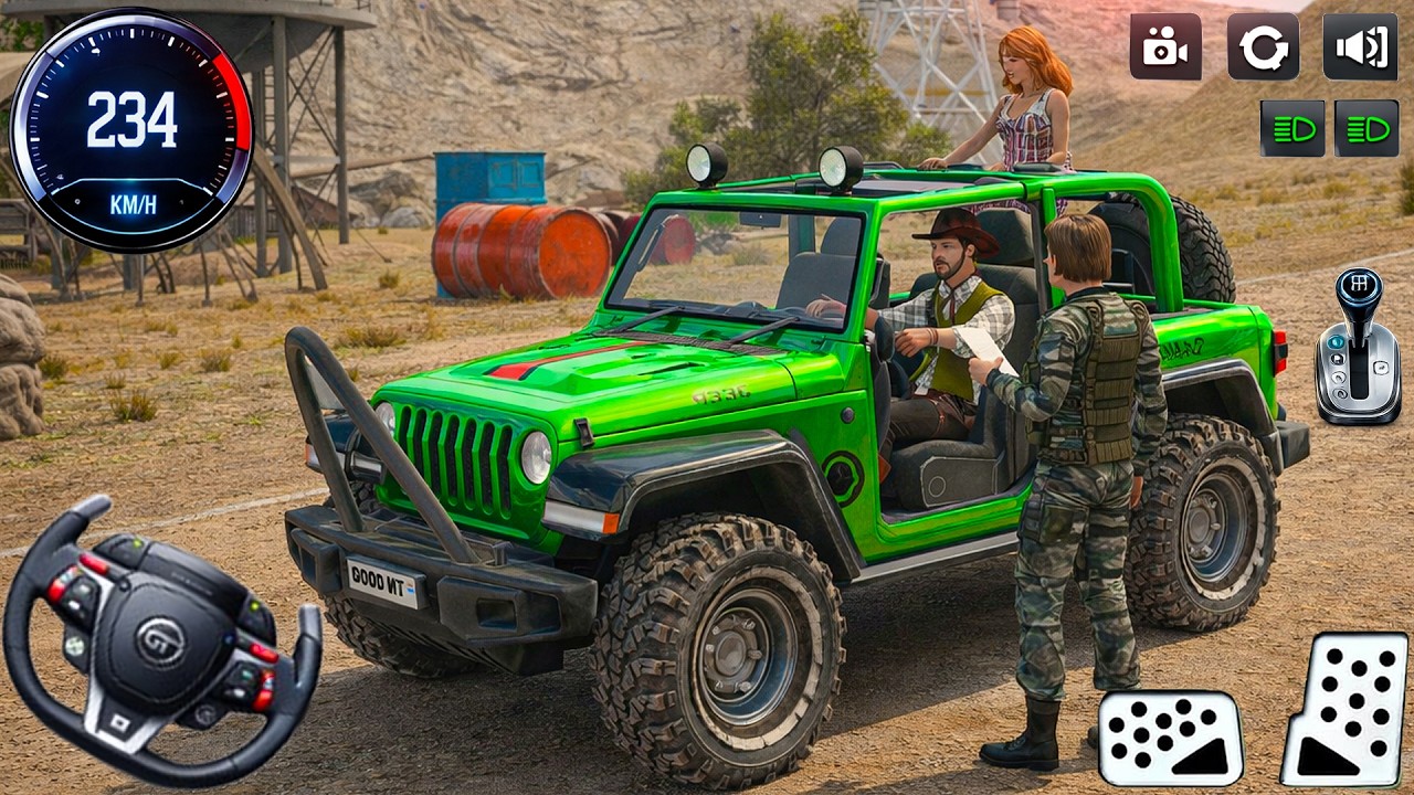 Внедорожный джип 4x4: вождение джипа по сложным горным маршрутам на Android.