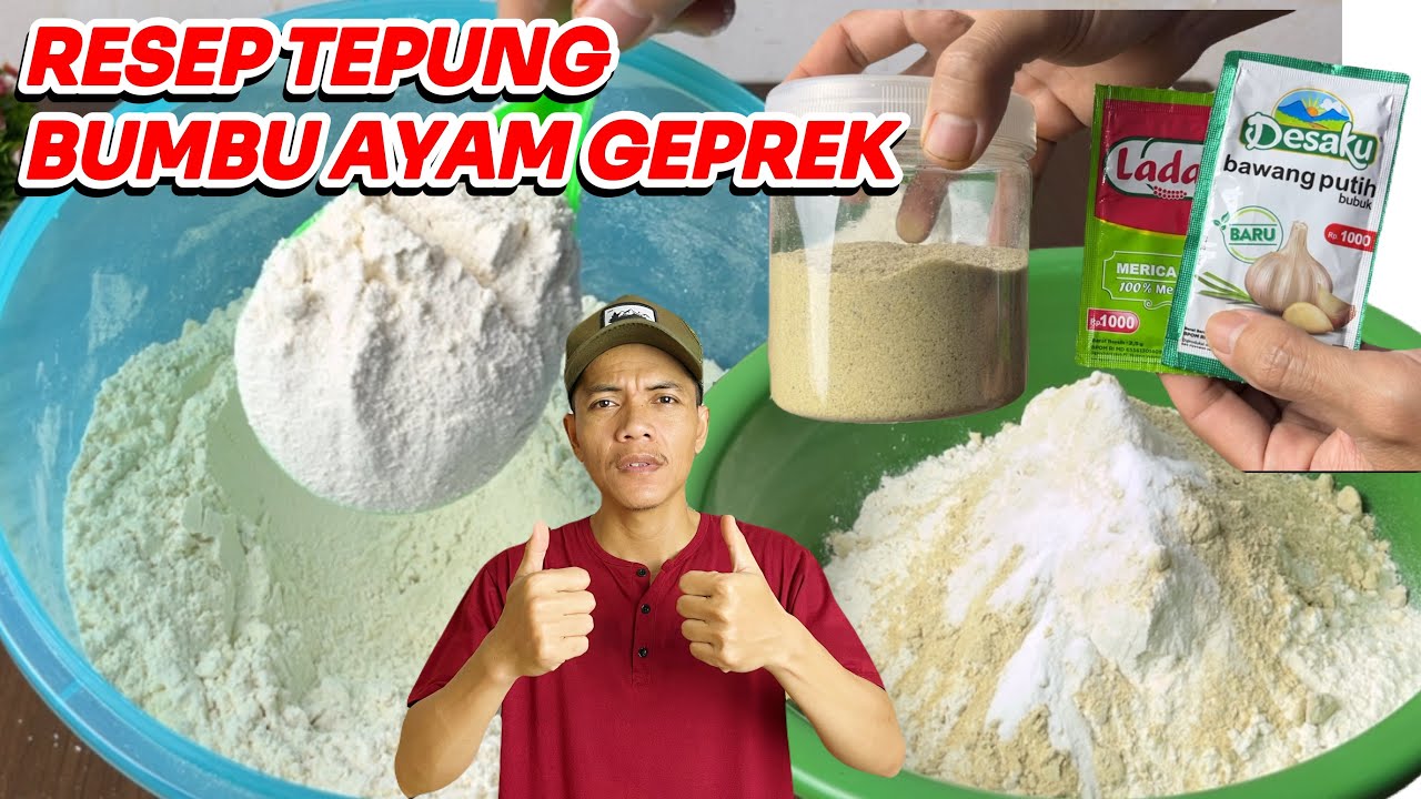 RESEP TEPUNG BUMBU SERBAGUNA ‼️ UNTUK AYAM GEPREK LELE CRISPY TAKARAN 1KG