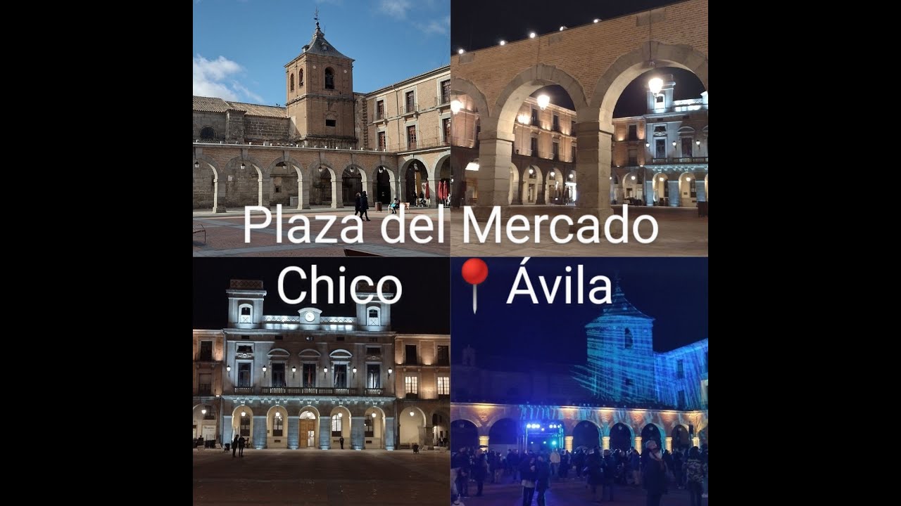 Visita a La plaza del Mercado Chico de Ávila/espectáculo de luces/historia y belleza #avila #españa
