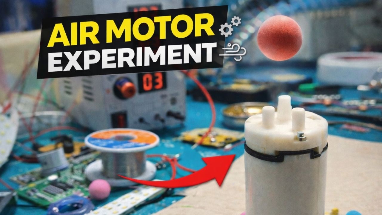 DIY Air Motor Power Test | Balls Floating Experiment 🔧💨