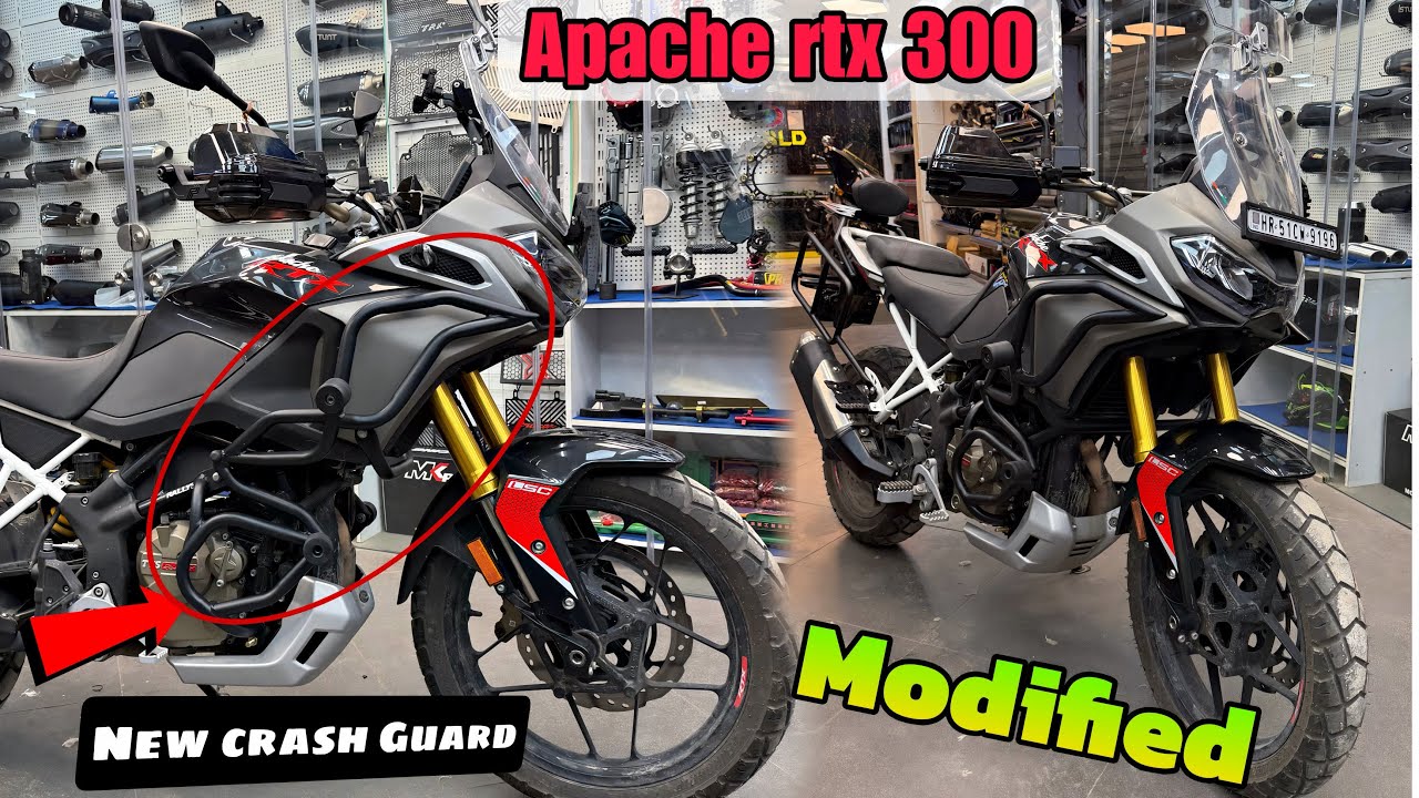 Apache RTX 300: Fully Loaded & Modified! 🚀 Crash Guard | Skd bike world 