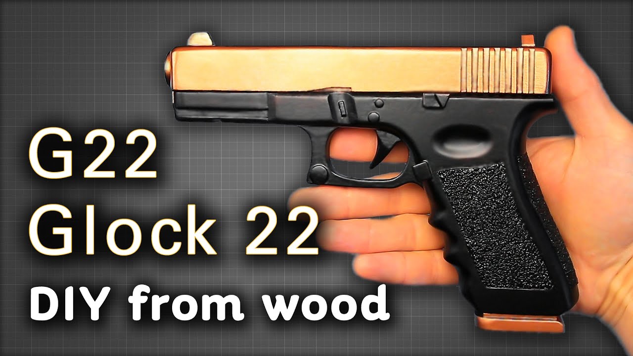 How to make a Glock 22 / G22 pistol from wood - The easiest way. DIY CS:GO / Standoff 2