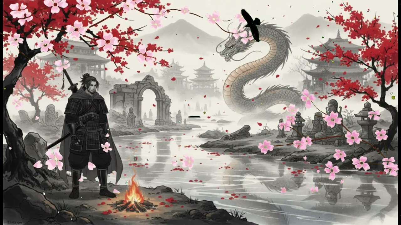 The Lonely Eternal Traveler in the Misty Bamboo Forest | Peaceful Chinese Meditation Music