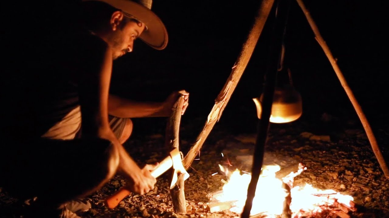 Bushcraft, Wood Fire and Tea | Hiking with Dog