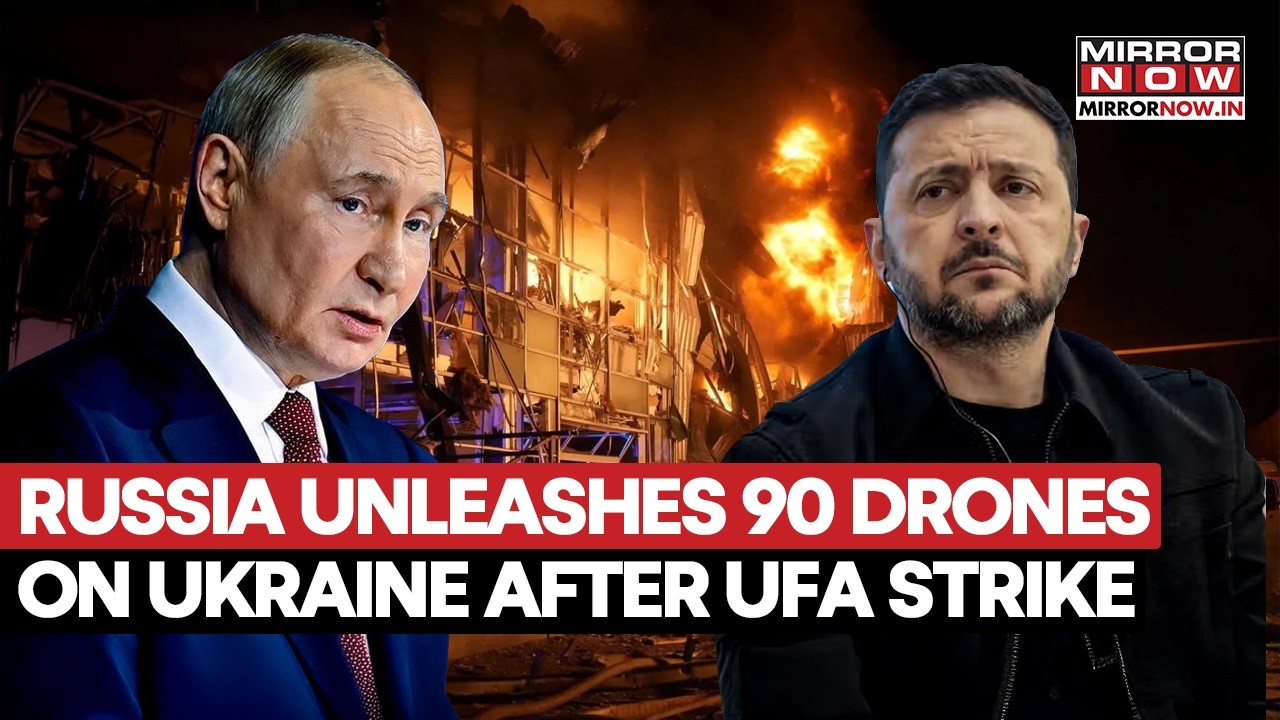 Russia Unleashes 90 Drones, Iskander Missile On Ukraine After Attack On Oil Sites In UFA, Moscow