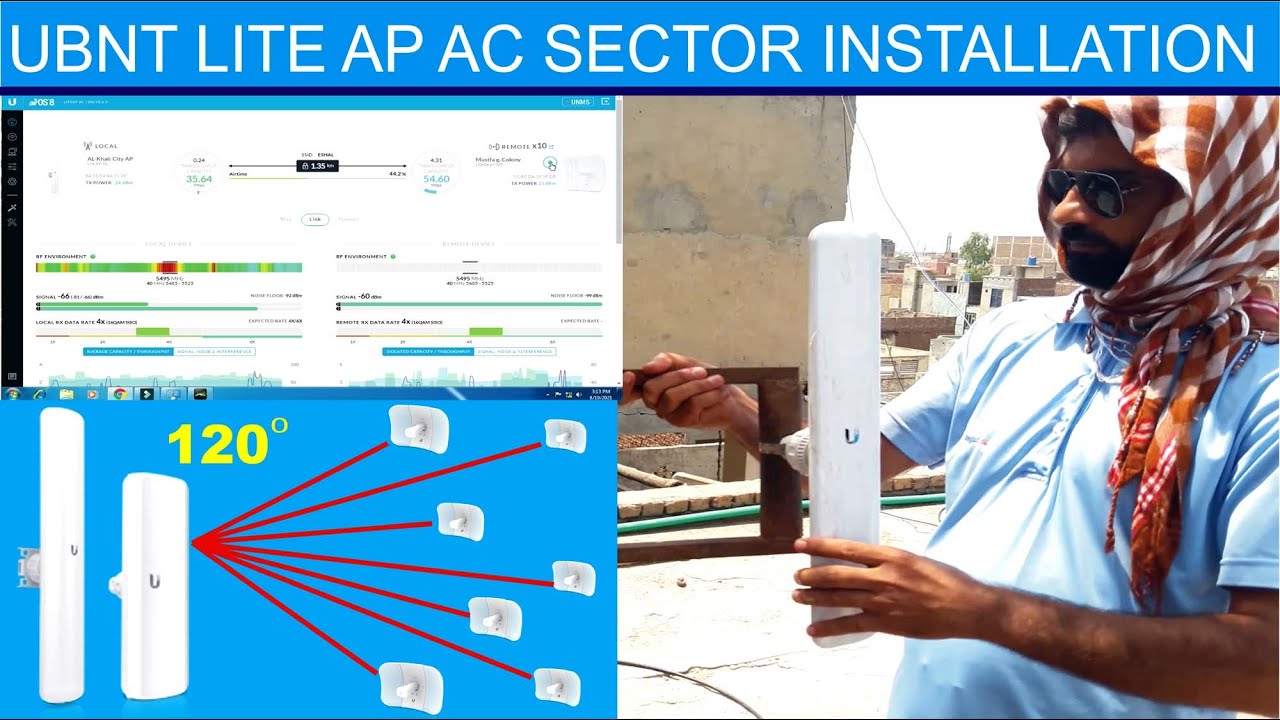 UBNT LiteAP AC 120 Access Point Configuration and Mounting on tower
