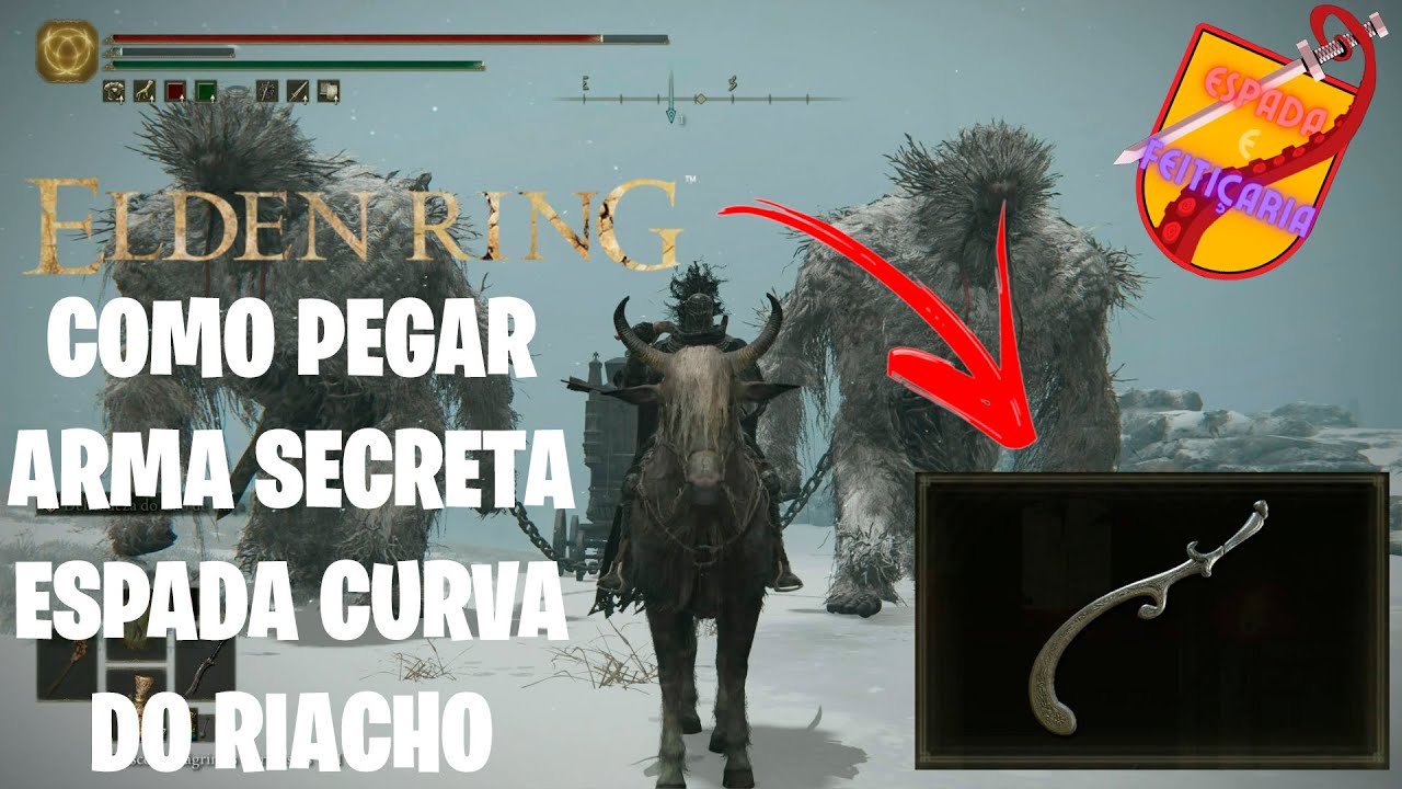 COMO PEGAR ARMA SECRETA ESPADA CURVA DO RIACHO - ELDEN RING