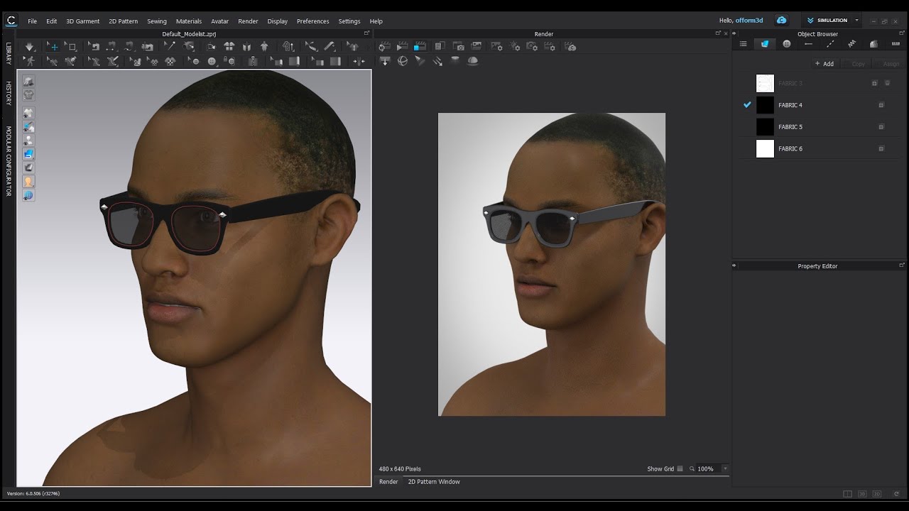 How to make Glasses - CLO3D tutorial