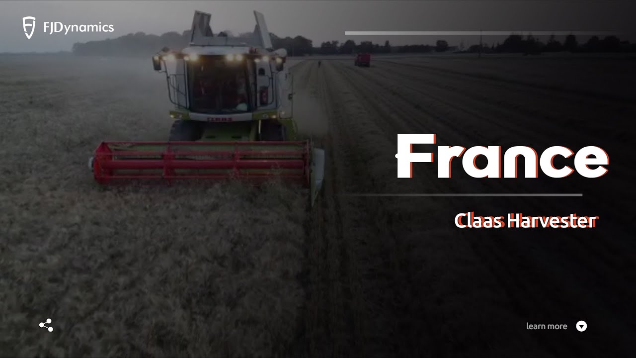 FJD in France | CLAAS Harvester with FJD Autosteering Kit