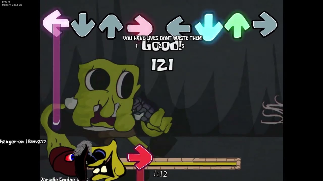 Friday Night Funkin Spongebob parodies v4 HANGER ON NEW SONG
