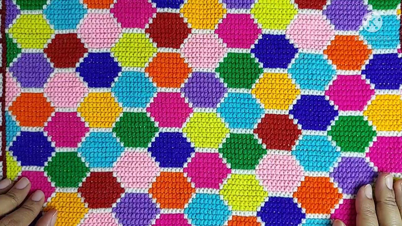 Cross Stitch er Rangoli ason design tutorial \ আসন সেলাই || Creative Colour World ||