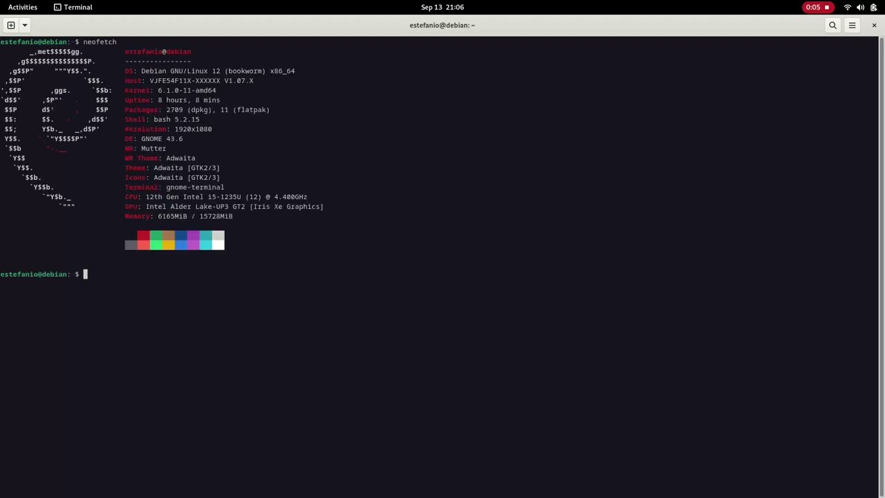 neofetch debian