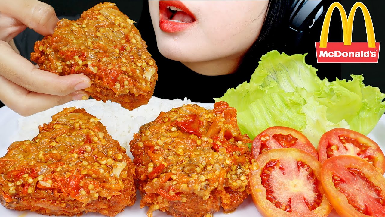 PEDESNYA DOBEL! ASMR AYAM MCD SPICY SAMBEL GEPREK BENSU 🔥 MUKBANG ASMR INDONESIA