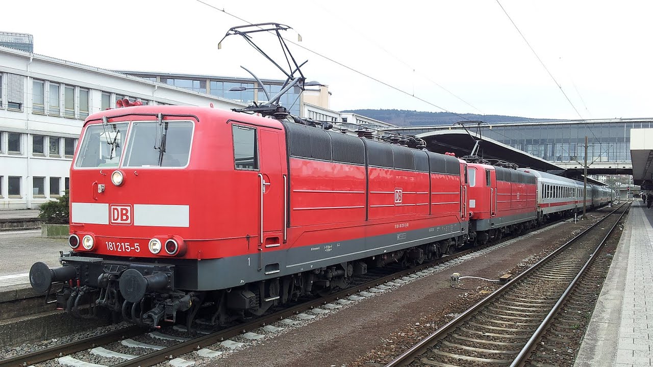 BR 181 im Doppelpack vor IC 2056 Heidelberg - Saarbrücken