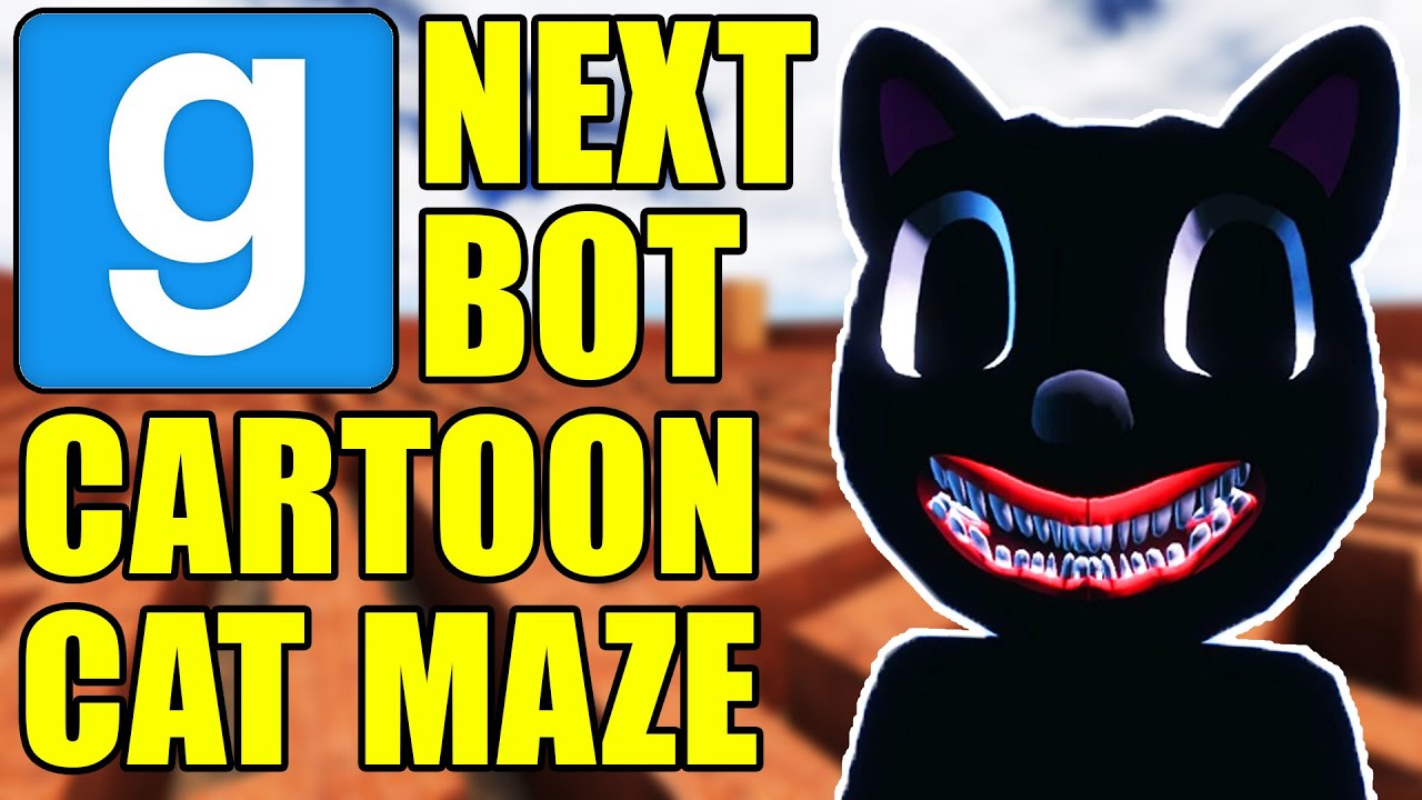Garry's Mod Next Bot - CARTOON CAT IN A MAZE!! | Comedy Gaming