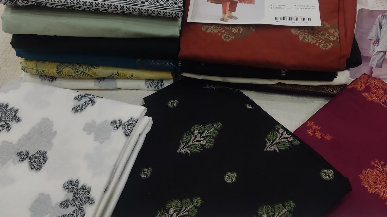 SAYA soft lawn  Jacquard 3pc new arrival summer collection #saya #fashionstylebymaheen