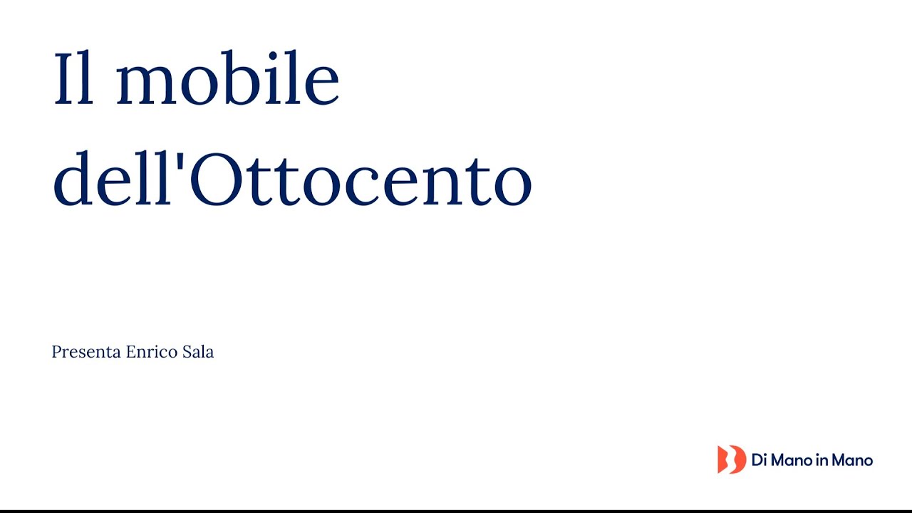Dall'IMPERO all'UMBERTINO: STORIA DEL MOBILE del 1800